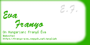 eva franyo business card