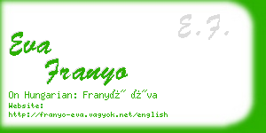 eva franyo business card